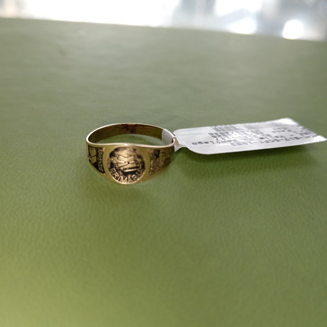 ANILLO DE GRADUACIÓN ORO 10 K 1 GRMS (SEMINUEVO)