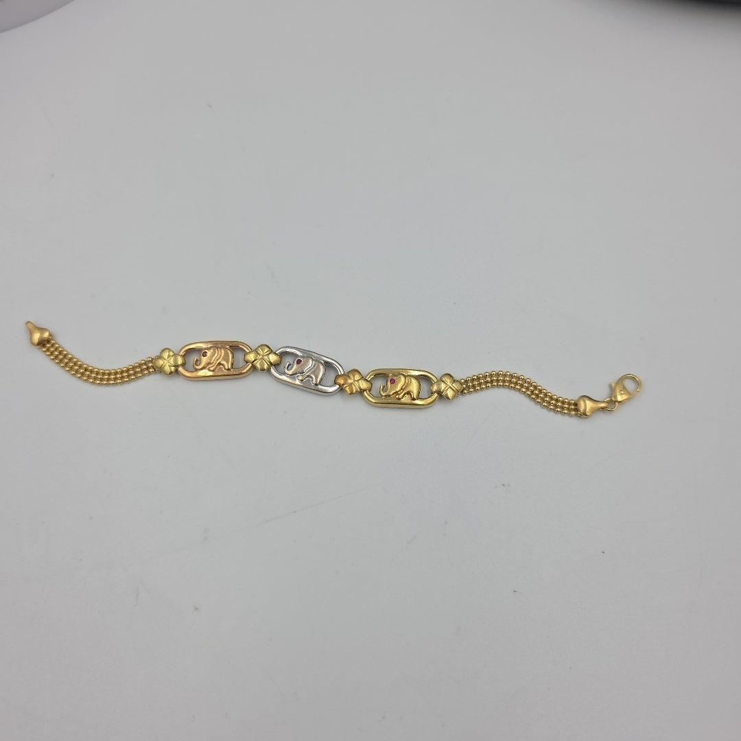 PULSERA ORO COMBINADO 14 K 11,00 GRMS (SEMINUEVO)