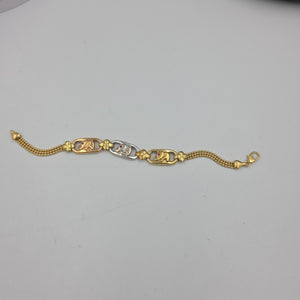 PULSERA ORO COMBINADO 14 K 11,00 GRMS (SEMINUEVO)