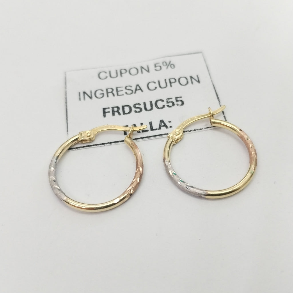 ARRACADAS PAR ORO, RODIADO 10 K 0.8 GRMS (SEMINUEVO)