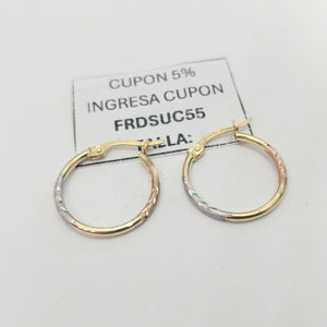 ARRACADAS PAR ORO, RODIADO 10 K 0.8 GRMS (SEMINUEVO)