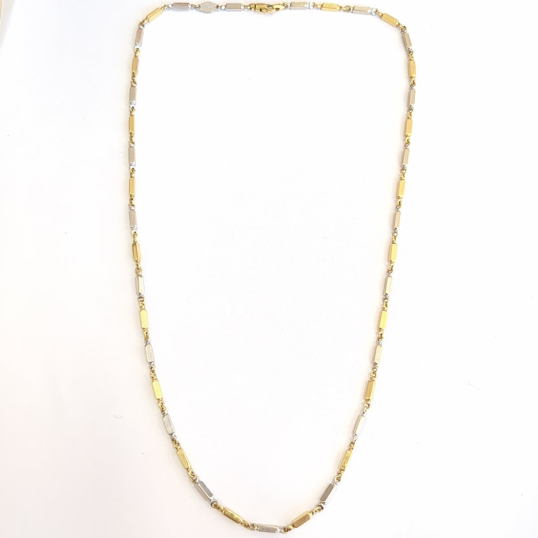 CADENA ORO COMBINADO 18 K 10.2 GRMS (SEMINUEVO)