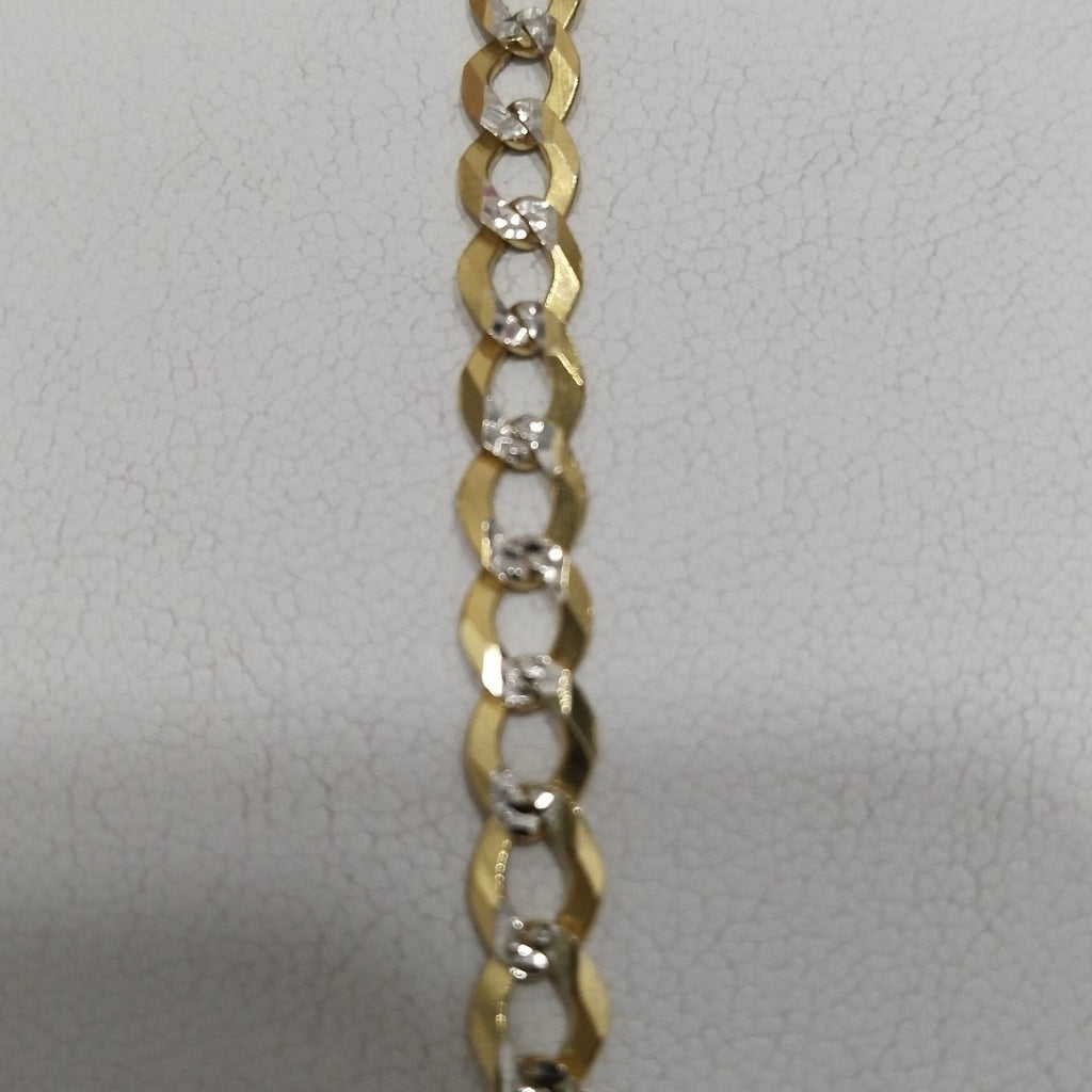 PULSERAS BARBADA DIAMANTADA ORO 14K 18 CM 4 GR (NUEVO)