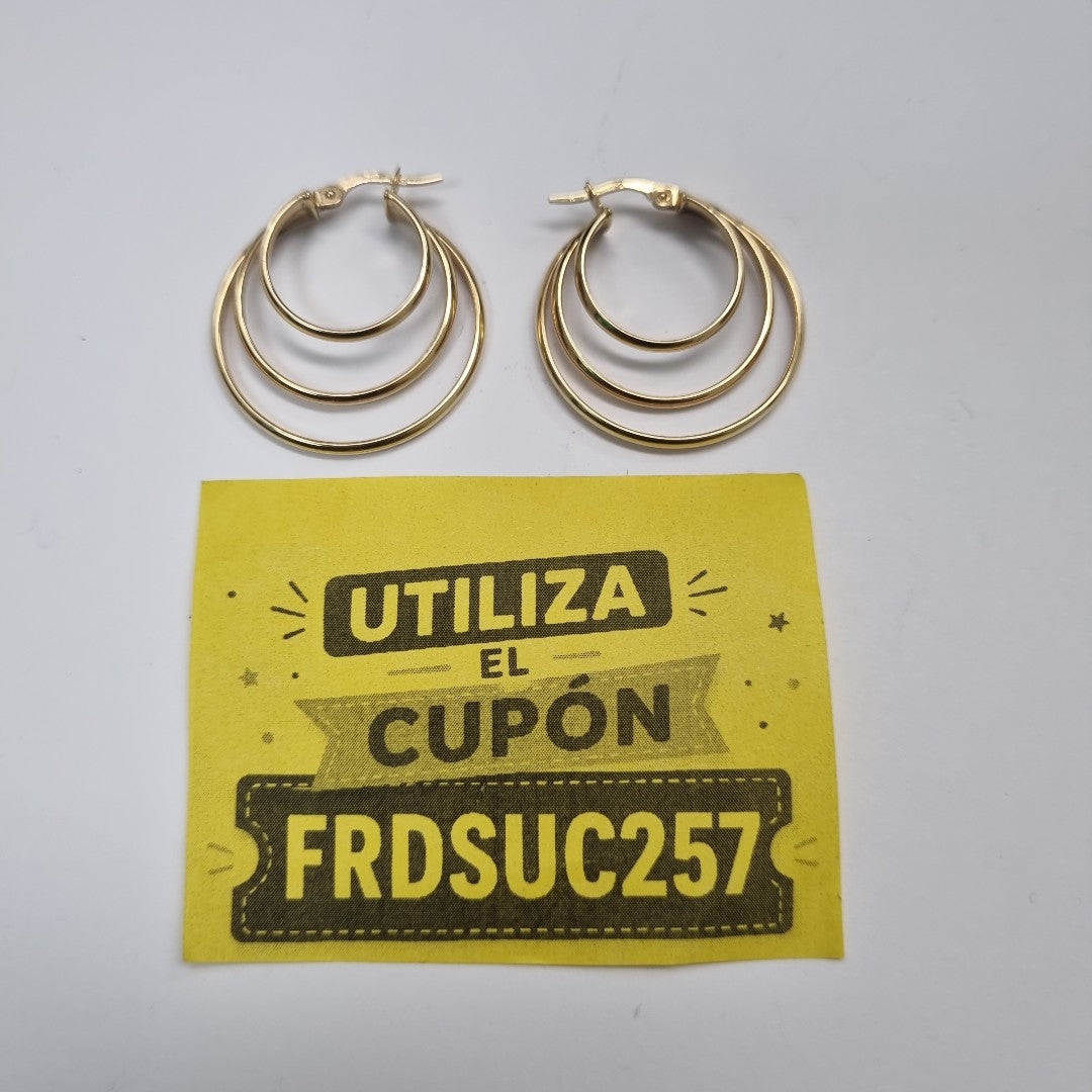 ARRACADAS PAR ORO 14 K 2.5 GRMS (SEMINUEVO)