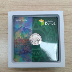 MEDALLA CONMEMORATIVA FRD FÚTBOL MOTIVO COLIBRI PLATA .925 8 GR (NUEVO)