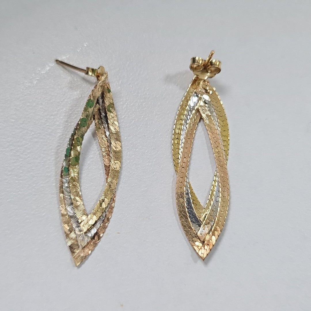 BROQUELES PAR ORO 14 K 2.7 GRMS (SEMINUEVO)