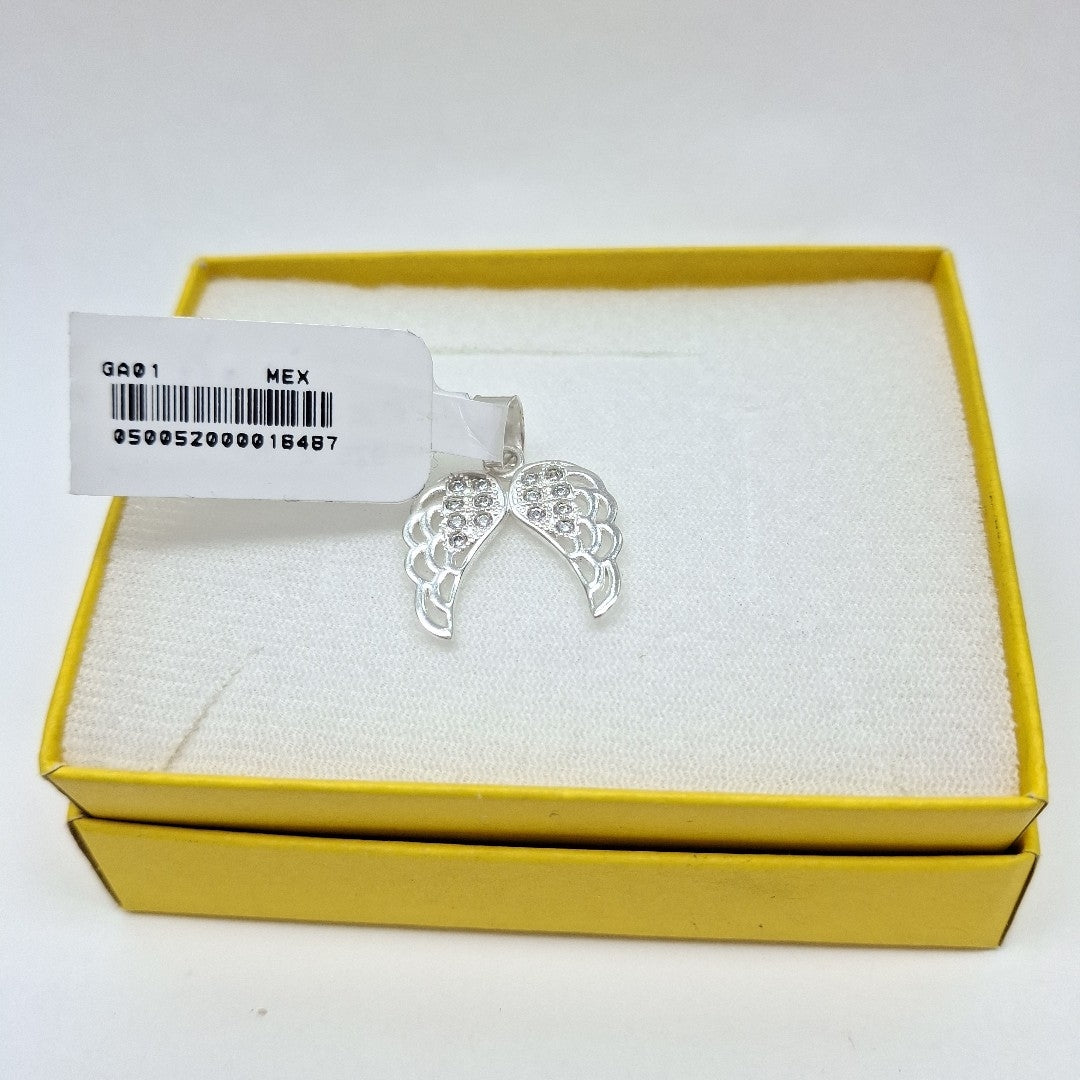 DIJE ALAS C/CIRCONIAS PLATA .925 2.3 GR (NUEVO)