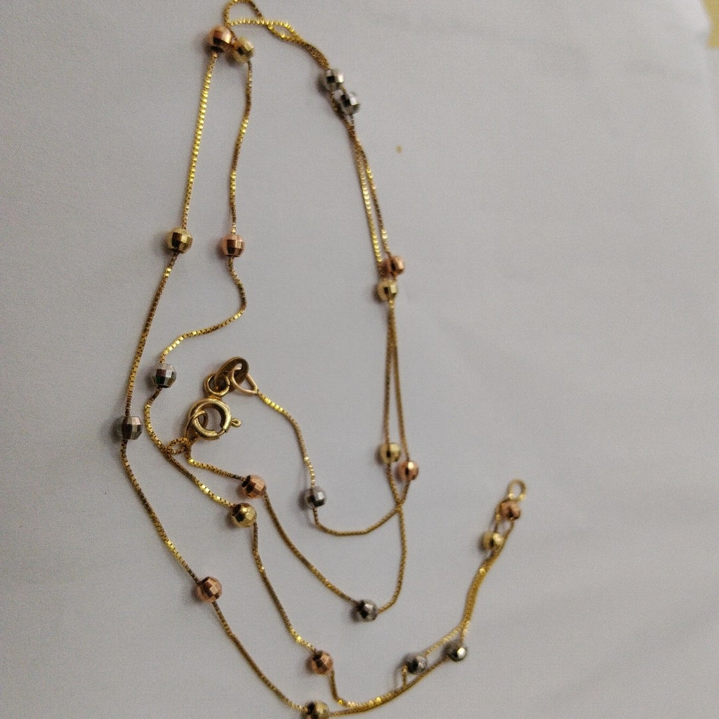 CADENA ORO, ORO COMBINADO 10 K 2.4 GRMS (SEMINUEVO)