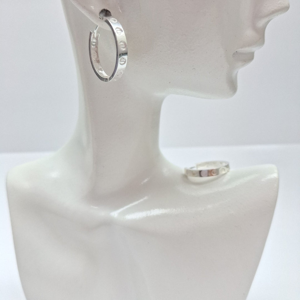 ARETES ARRACADAS FIG TORNILLOS PLATA .925 2.73 GR (NUEVO)