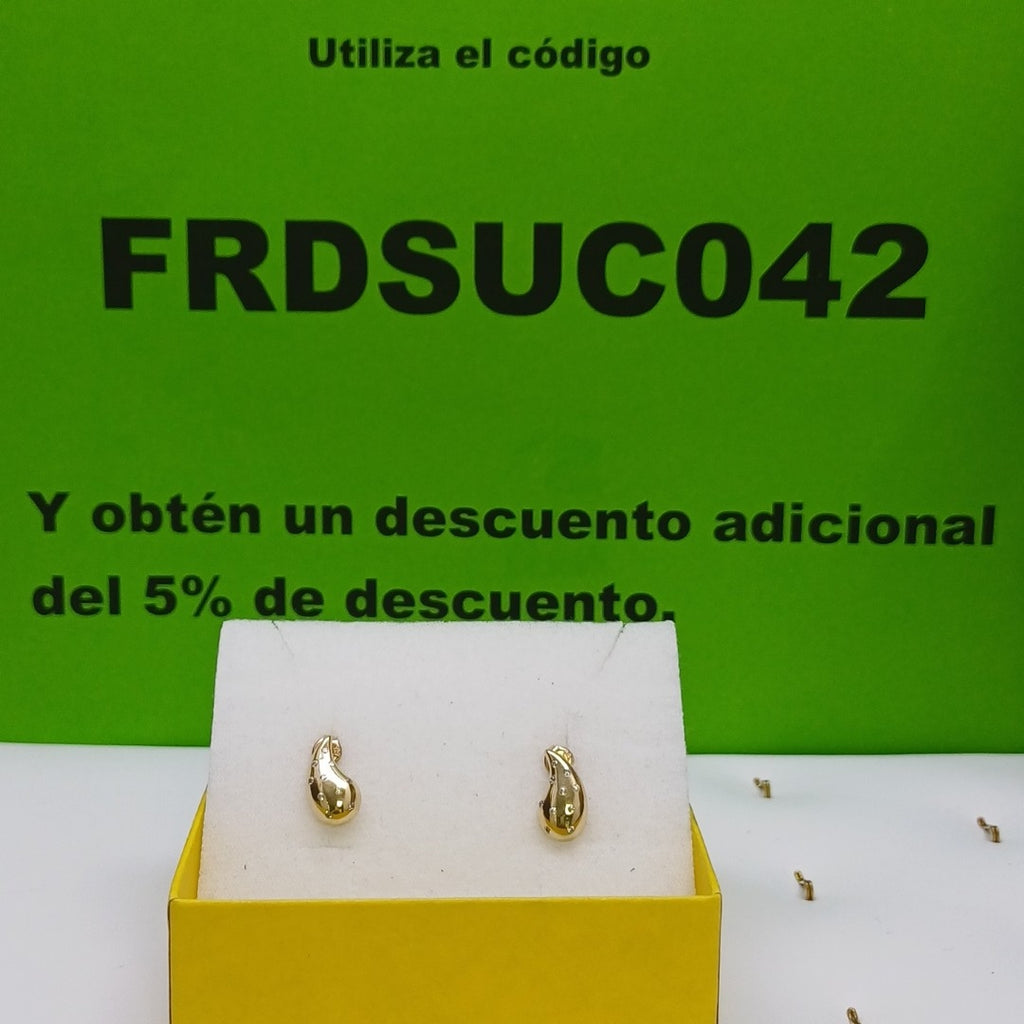 BROQUELES ORO 14K 2.1 (NUEVO)