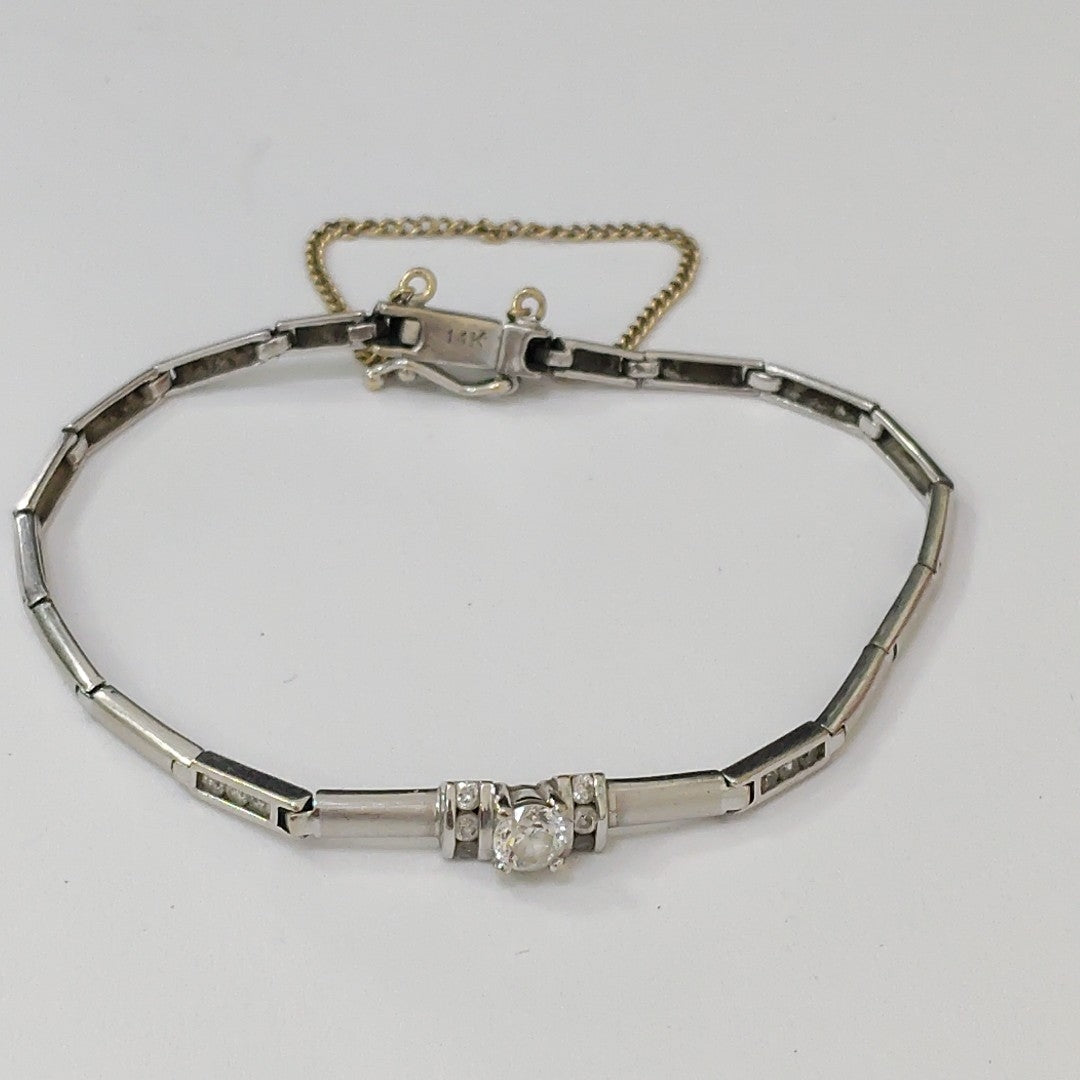 PULSERA ORO, ORO BLANCO 14 K 8 GRMS (SEMINUEVO)