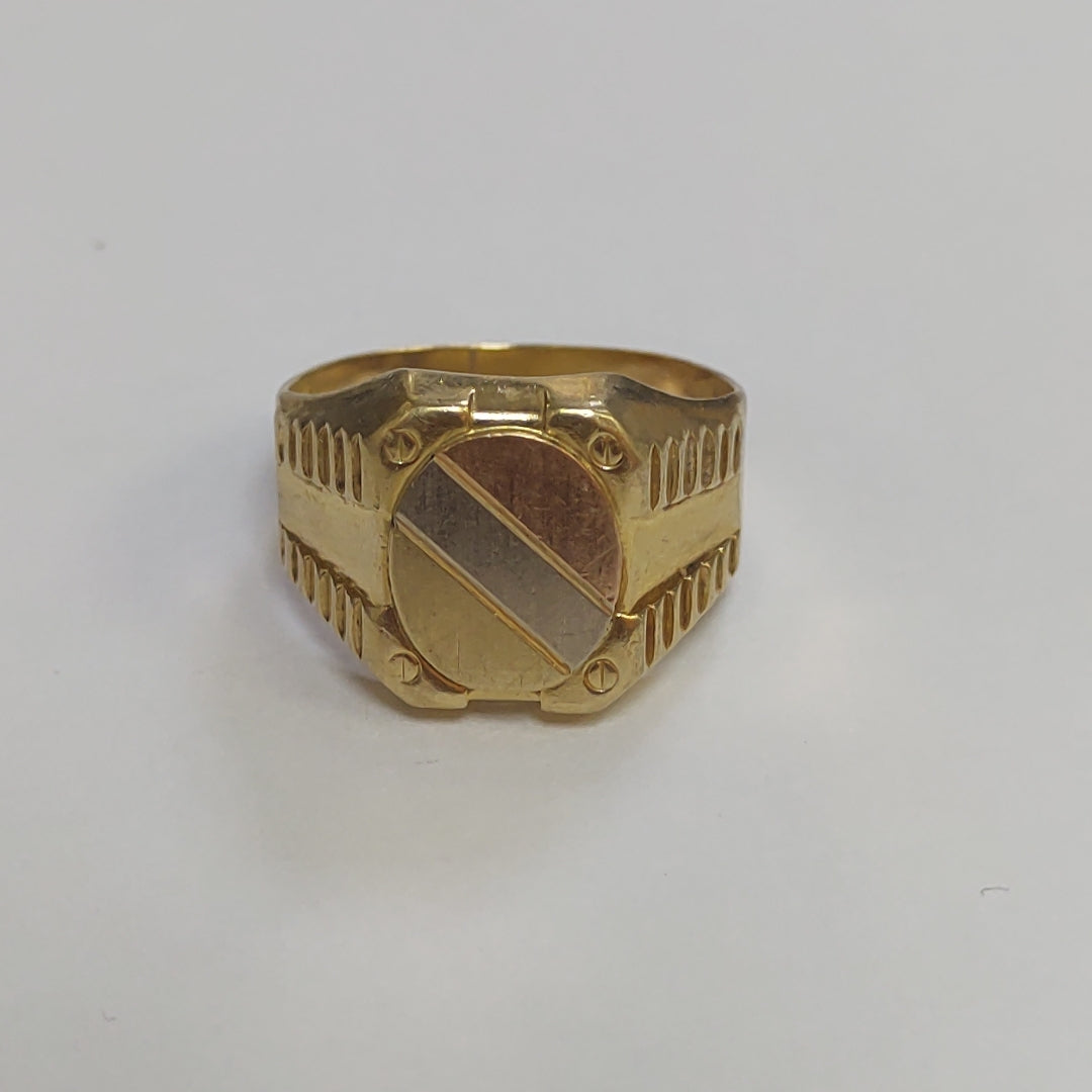 ANILLO ORO COMBINADO 14 K 6,00 GRMS (SEMINUEVO)