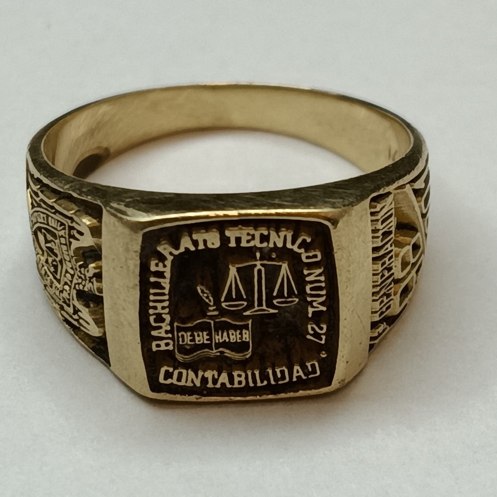 ANILLO DE GRADUACIÓN ORO 14 K 6,00 GRMS (SEMINUEVO)