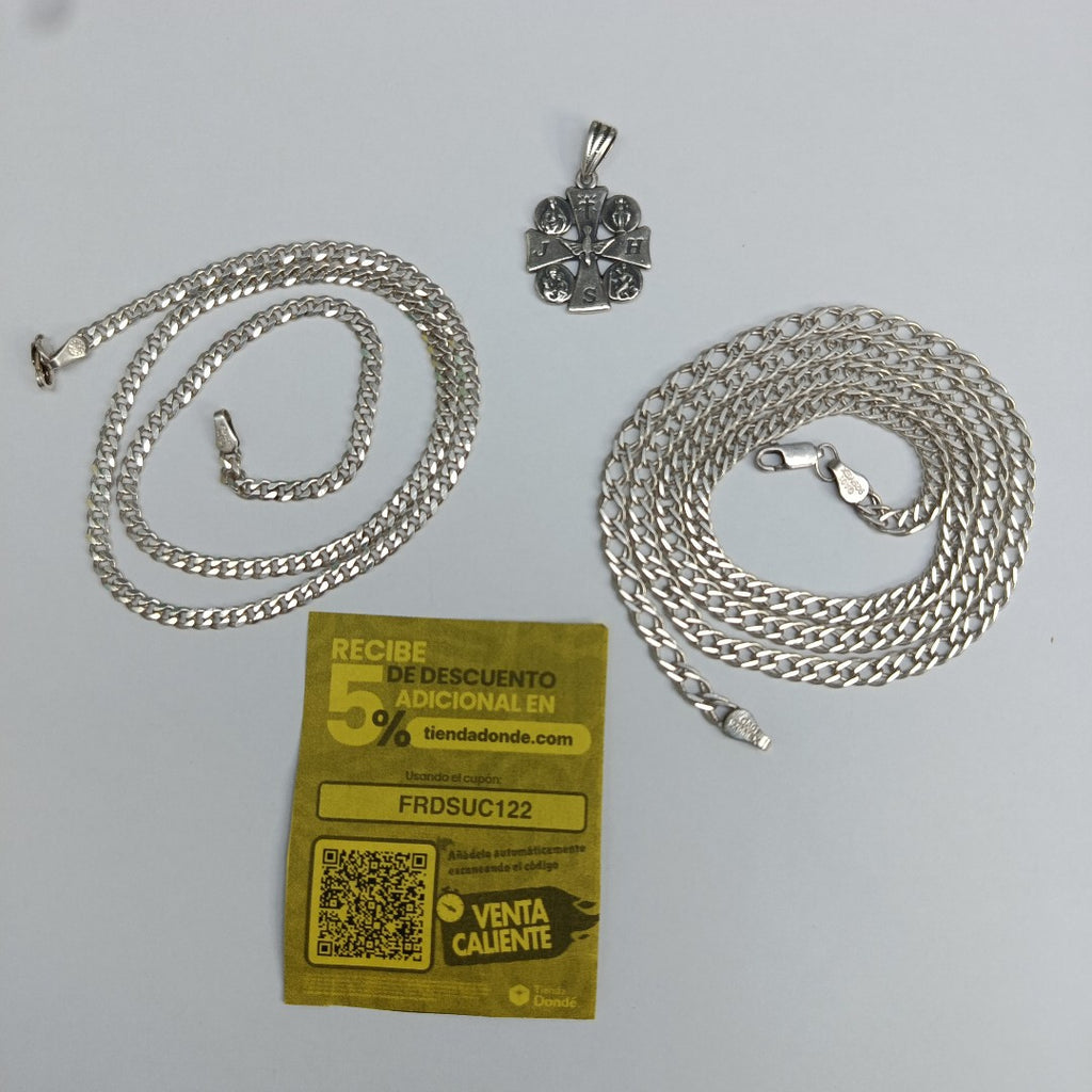 CADENA,DIJE PLATA 36,20 GRMS (SEMINUEVO)
