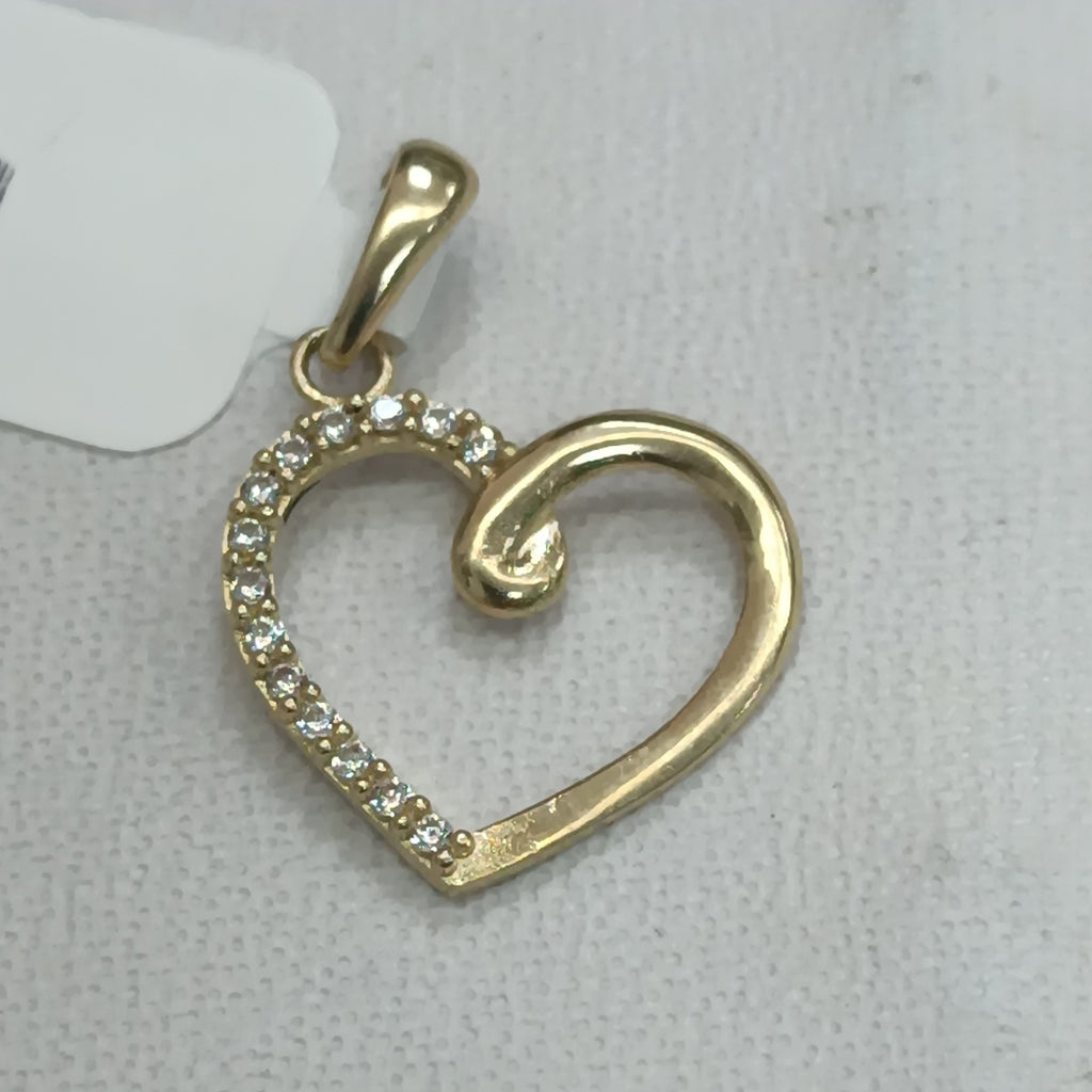 DIJES CORAZON C/CIRCONIA ORO 10K 1.4 GR (NUEVO)