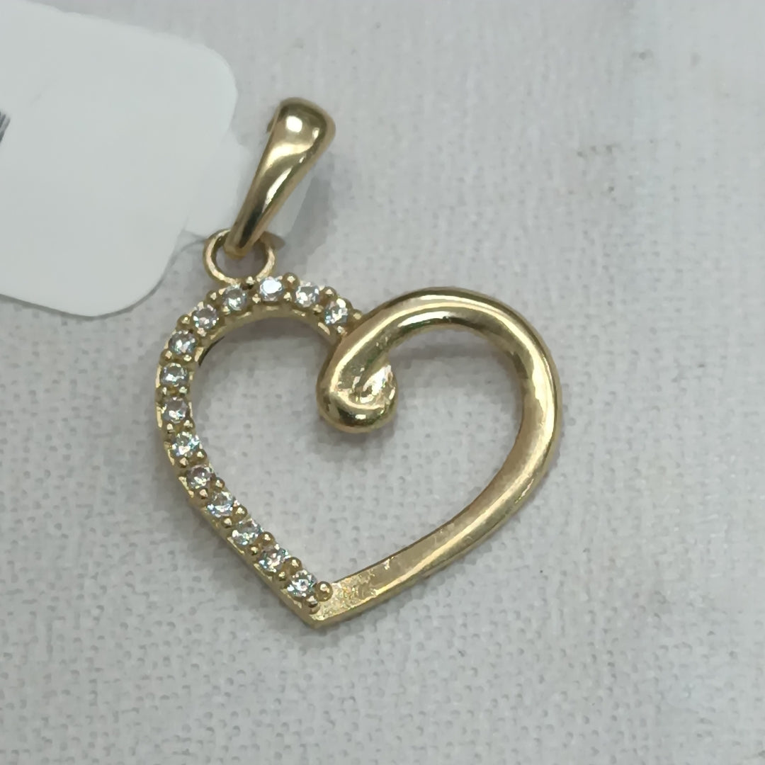 DIJES CORAZON C/CIRCONIA ORO 10K 1.4 GR (NUEVO)