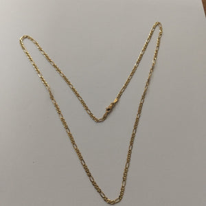 CADENAS TEJIDO FIGARO GUCHI ORO 10K 55 CM 5 GR (NUEVO)
