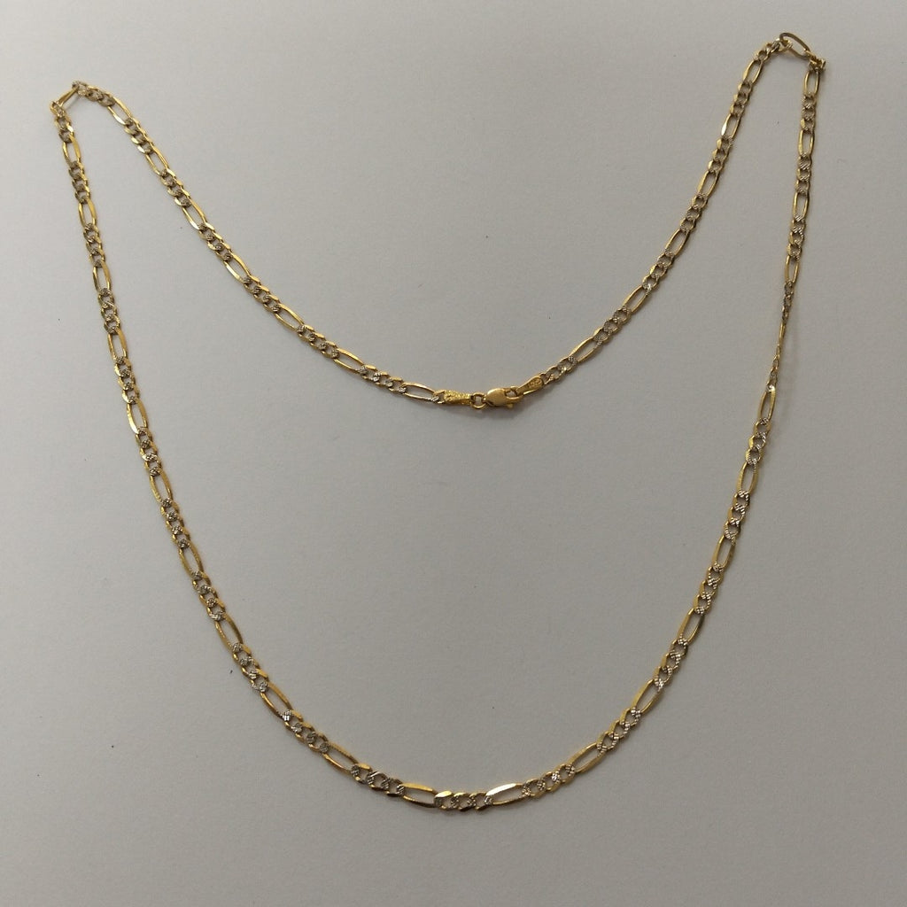 CADENAS TEJIDO 3X1 DIAMANTADO ORO 10K 60 CM 7 GR (NUEVO)