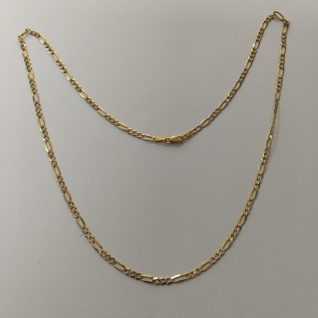 CADENAS TEJIDO 3X1 DIAMANTADO ORO 10K 60 CM 7 GR (NUEVO)
