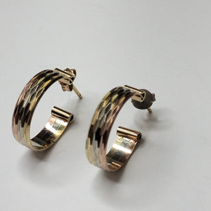 BROQUELES PAR ORO 14 K 3.9 GRMS (SEMINUEVO)
