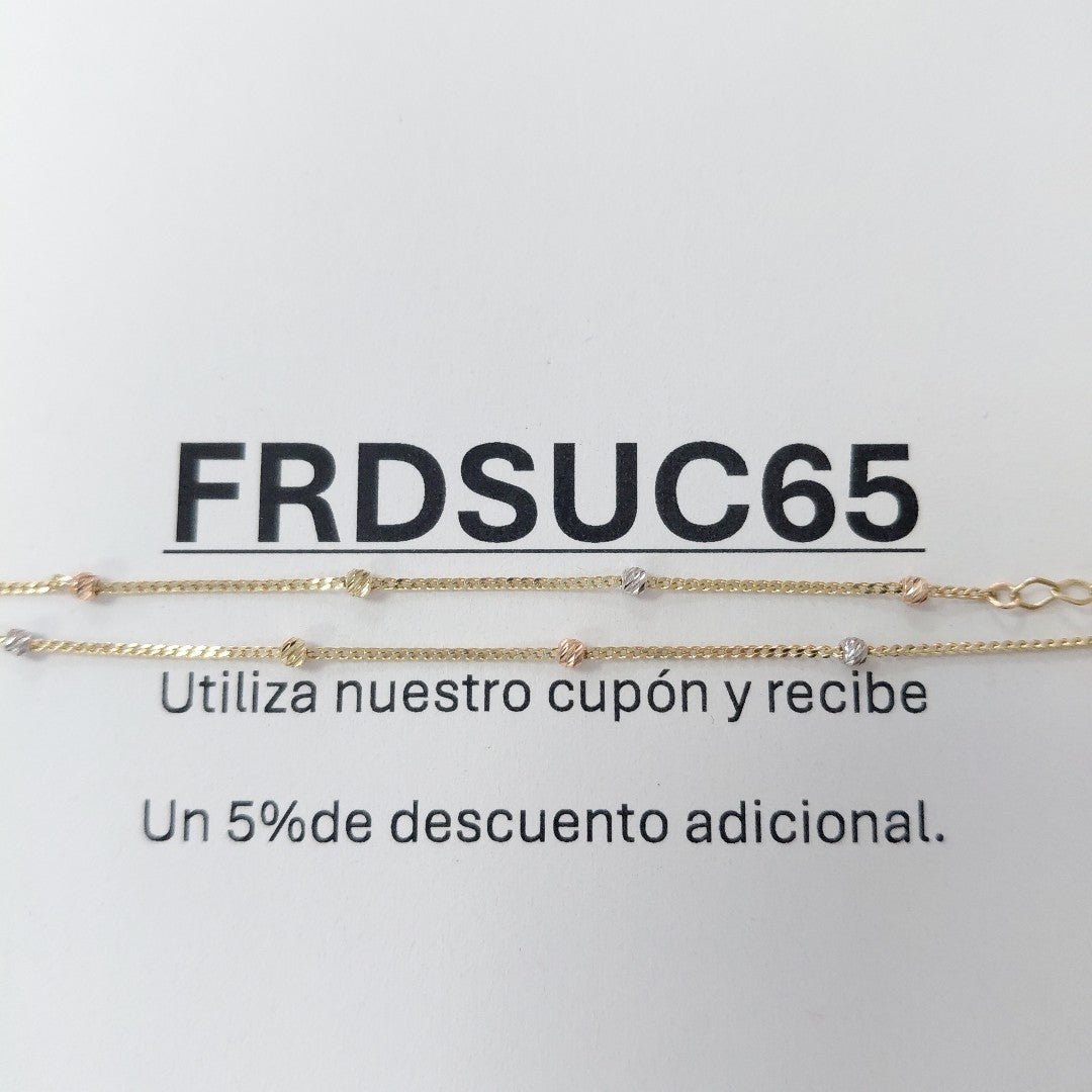 PULSERAS DAMA ORO 14K 1.1 (NUEVO)