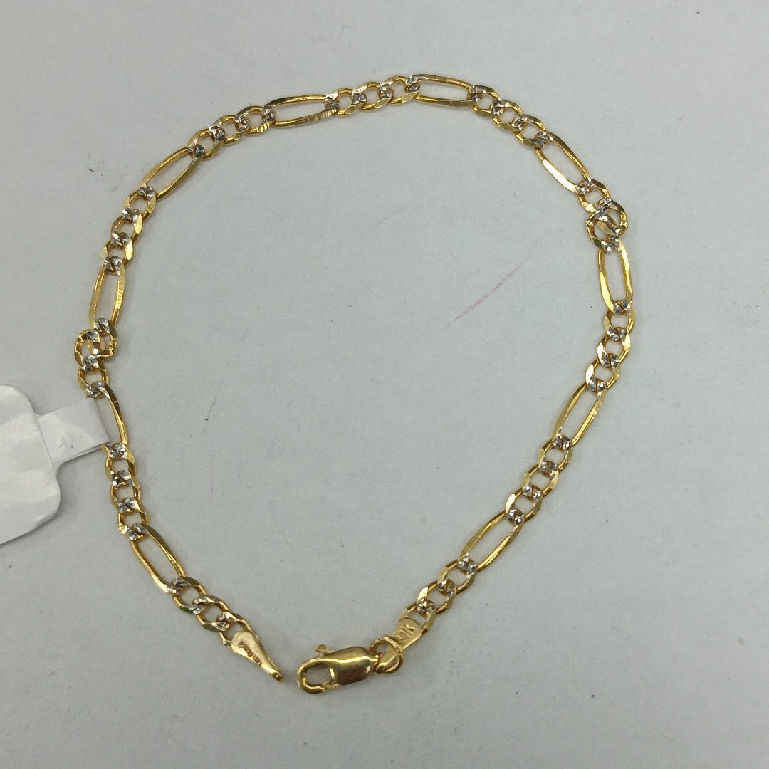 PULSERAS TEJIDO 3X1 ORO 14K 18 CM 3 GR (NUEVO)