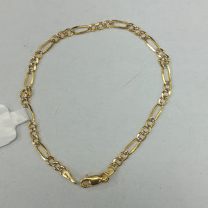 PULSERAS TEJIDO 3X1 ORO 14K 18 CM 3 GR (NUEVO)