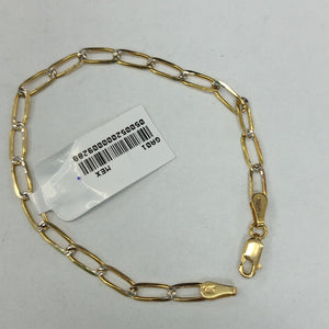 PULSERA TEJIDO ESLABONES 3.9G 18 CM 14K (NUEVO)