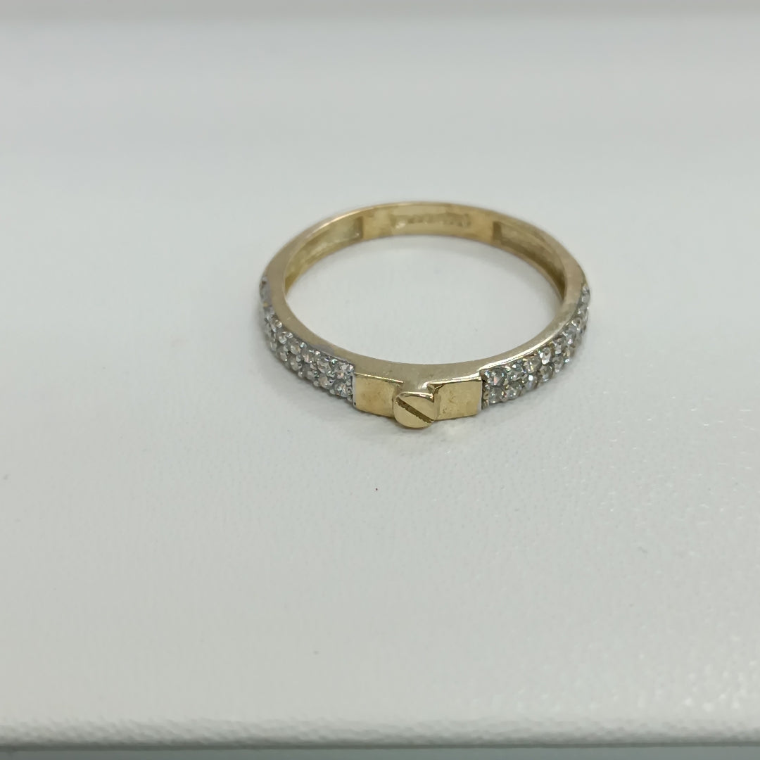 ANILLOS C/CIRCONIA ORO 10K TALLA 7 1.5 GR (NUEVO)