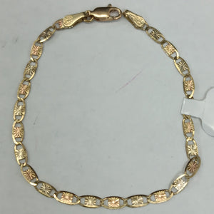 PULSERAS TEJIDO GUCHI ORO 10K 18 CM 2.5 GR (NUEVO)