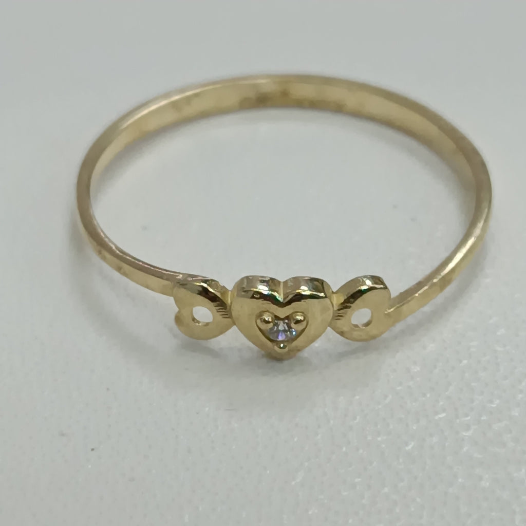 ANILLOS FIG CORAZON ORO 10K TALLA 8 0.9 GR (NUEVO)