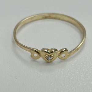 ANILLOS FIG CORAZON ORO 10K TALLA 8 0.9 GR (NUEVO)