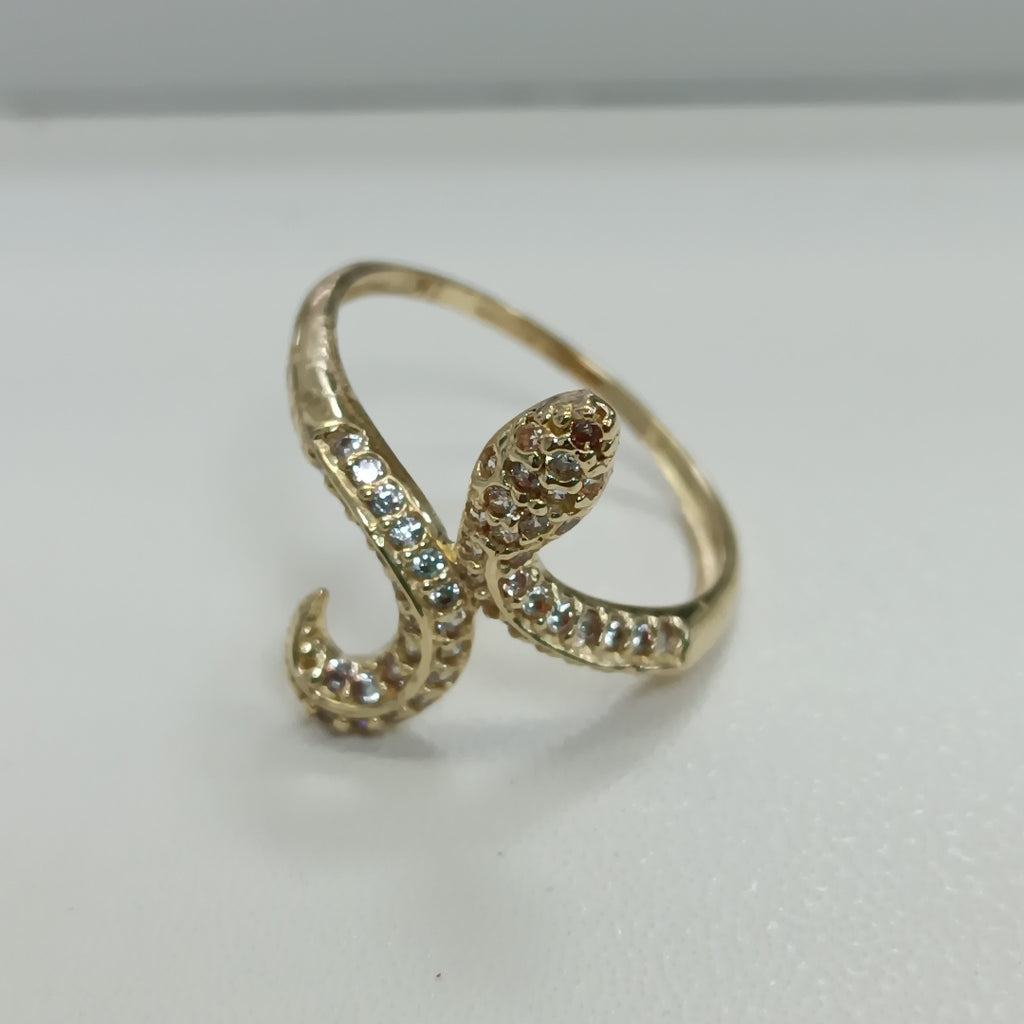 ANILLOS SERPIENTE ORO 10K TALLA 8 1.8 GR (NUEVO)