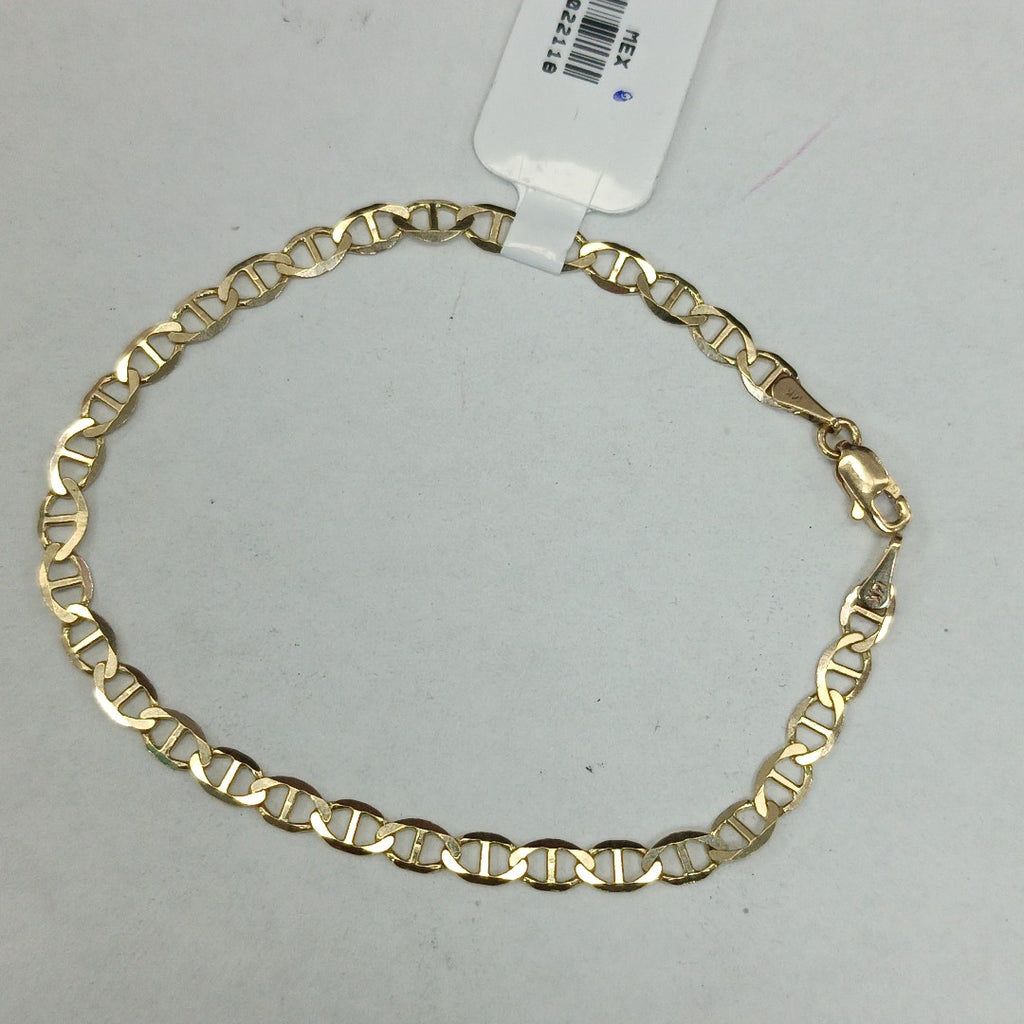 PULSERAS TEJIDO MARINERA ORO 14K 18 CM 2.8 GR (NUEVO)