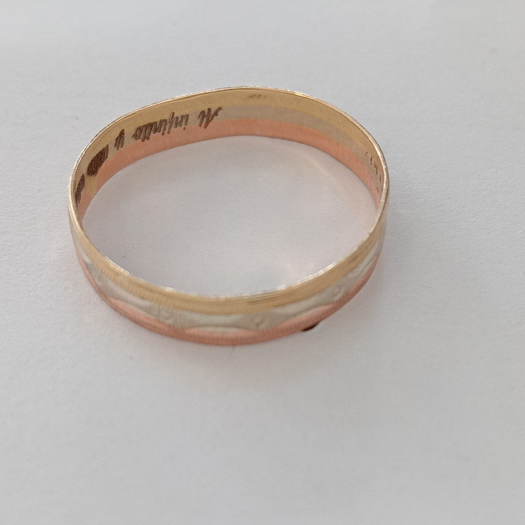 ANILLO ORO COMBINADO 8 K 1.1 GRMS (SEMINUEVO)