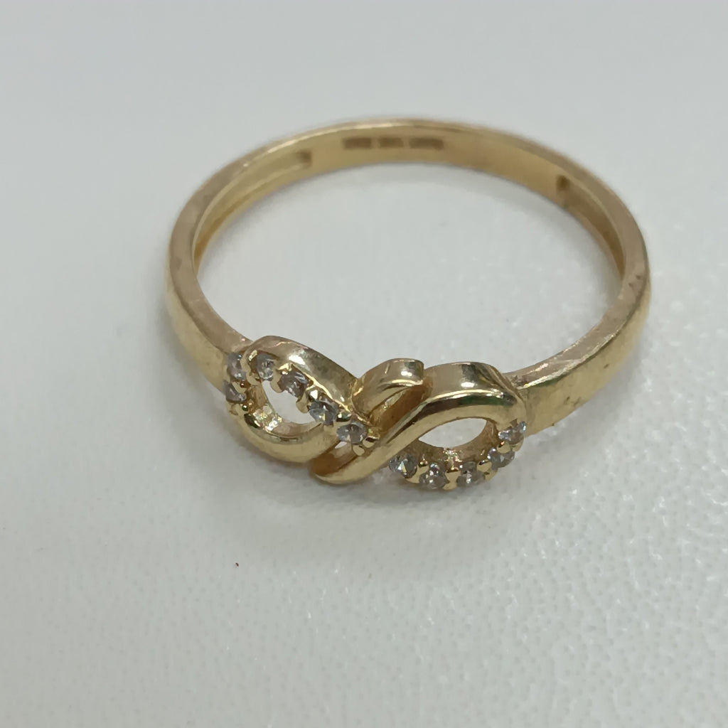 ANILLOS INFINITO ORO 10K TALLA 8 1.7 GR (NUEVO)