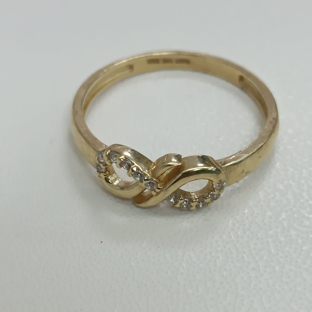 ANILLOS INFINITO ORO 10K TALLA 8 1.7 GR (NUEVO)