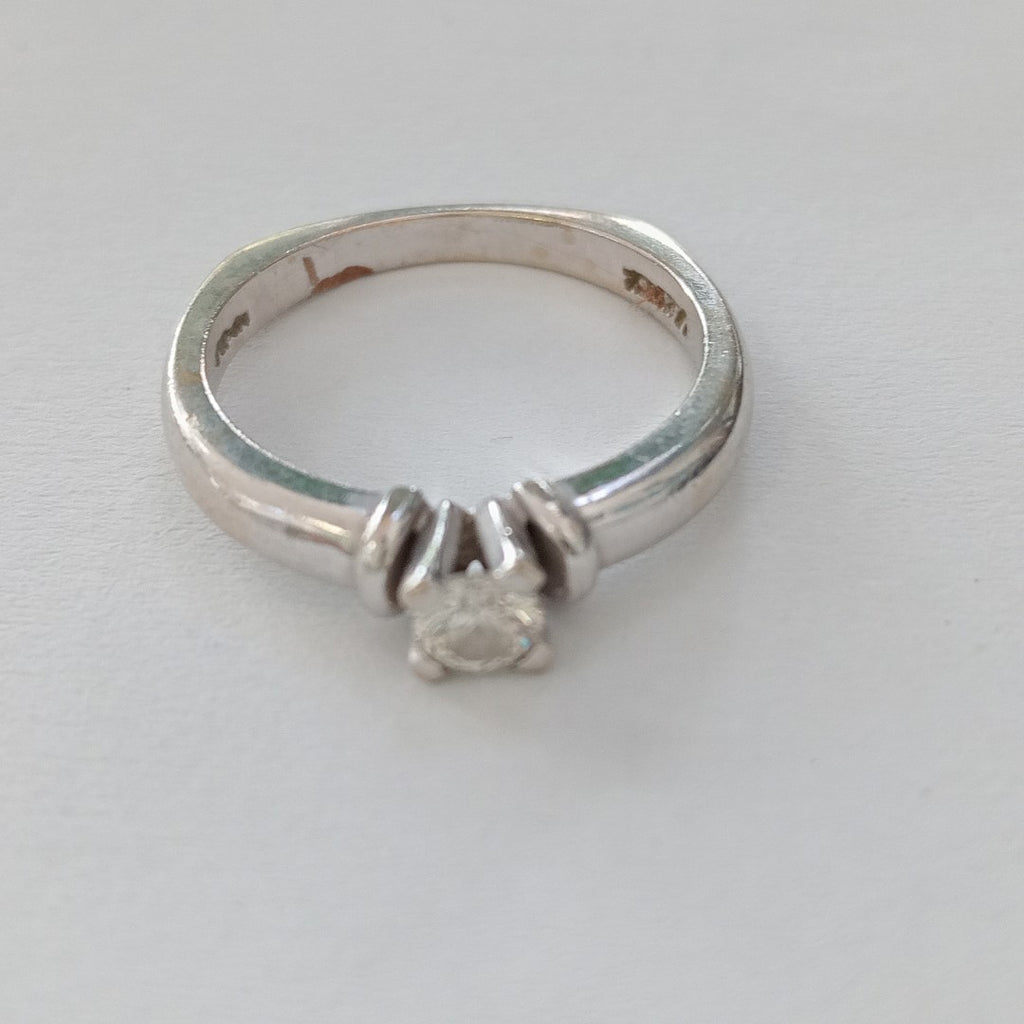 ANILLO ORO, ORO BLANCO 10 K 3.3 GRMS (SEMINUEVO)