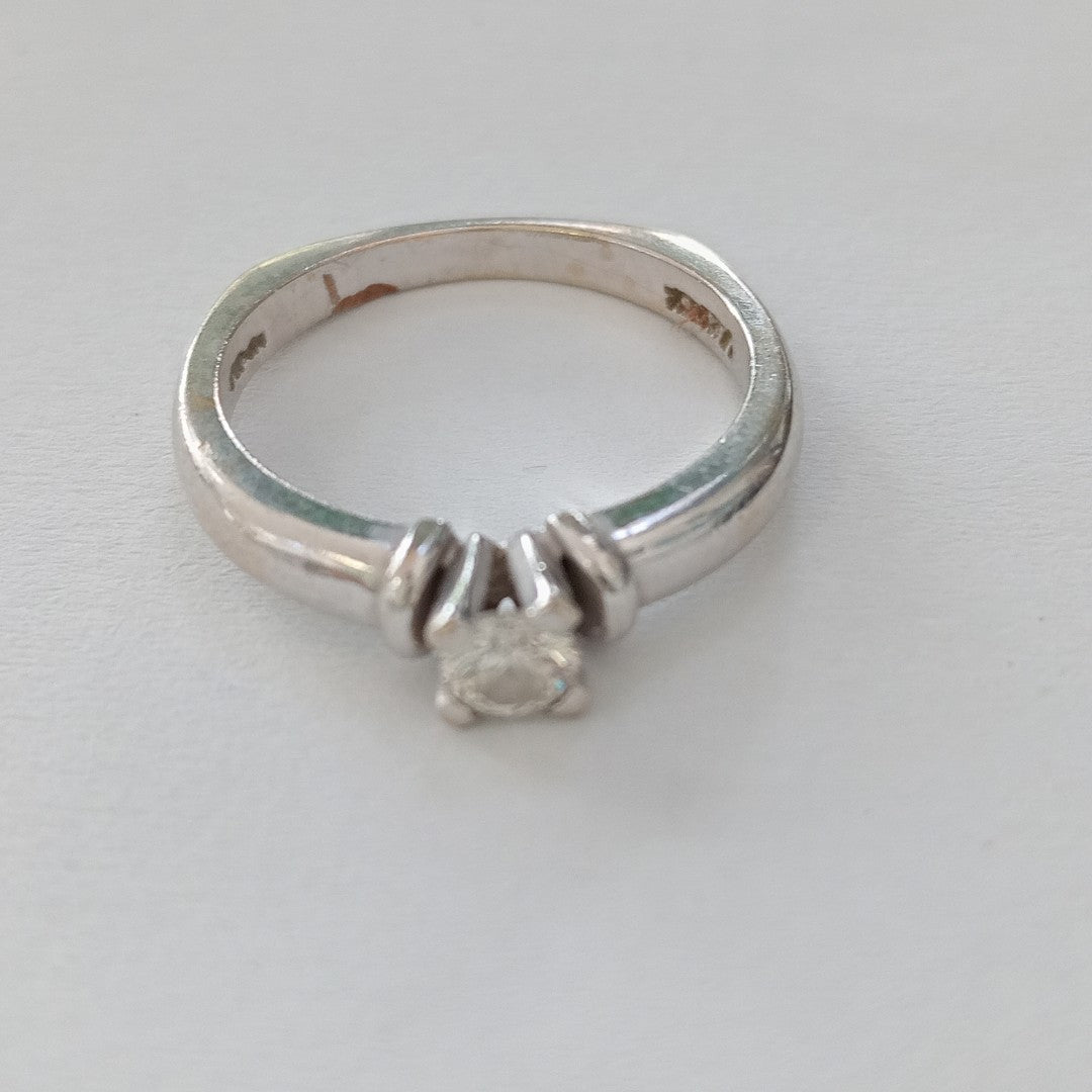 ANILLO ORO, ORO BLANCO 10 K 3.3 GRMS (SEMINUEVO)