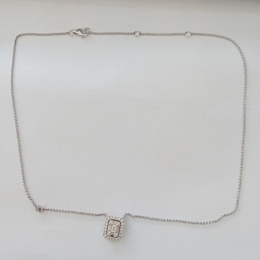CADENA, DIJE ORO BLANCO 18 K 3.5 GRMS (SEMINUEVO)