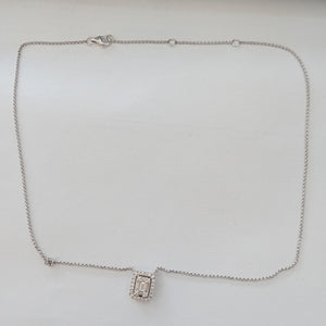 CADENA, DIJE ORO BLANCO 18 K 3.5 GRMS (SEMINUEVO)