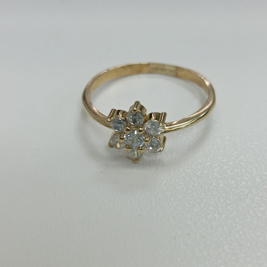 ANILLOS C/CIRCONIA ORO 10K TALLA 8 1.9 GR (NUEVO)