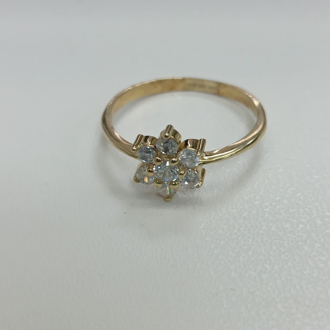 ANILLOS C/CIRCONIA ORO 10K TALLA 8 1.9 GR (NUEVO)