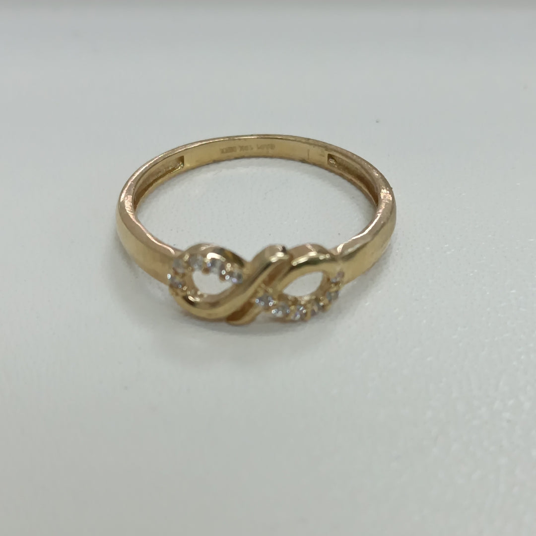 ANILLOS INFINITO ORO 10K TALLA 8 1.7 GR (NUEVO)