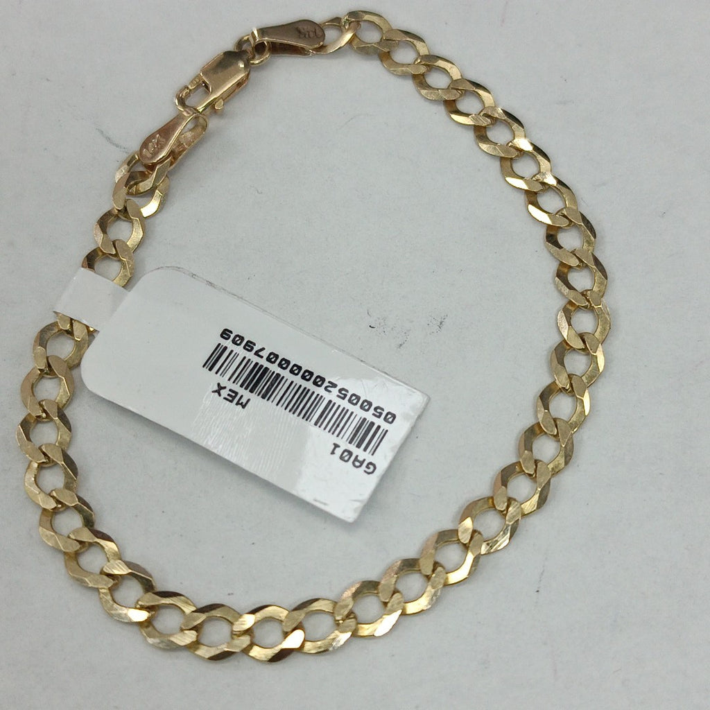 PULSERA TEJIDO BARBADA 4.6G 18 CM 14K (NUEVO)