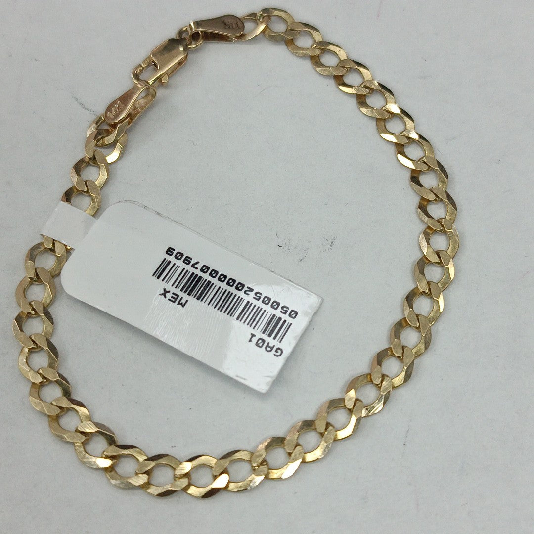 PULSERA TEJIDO BARBADA 4.6G 18 CM 14K (NUEVO)