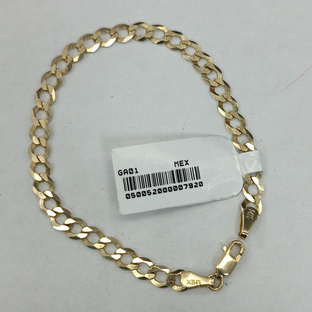 PULSERA TEJIDO BARBADA 4.6G 18 CM 14K (NUEVO)