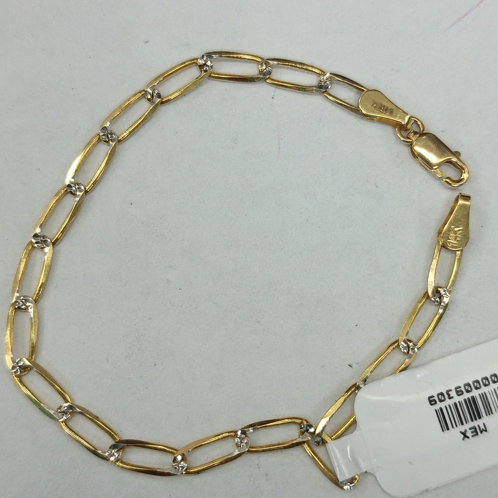 PULSERA TEJIDO ESLABONES 3.9G 18 CM 14K (NUEVO)