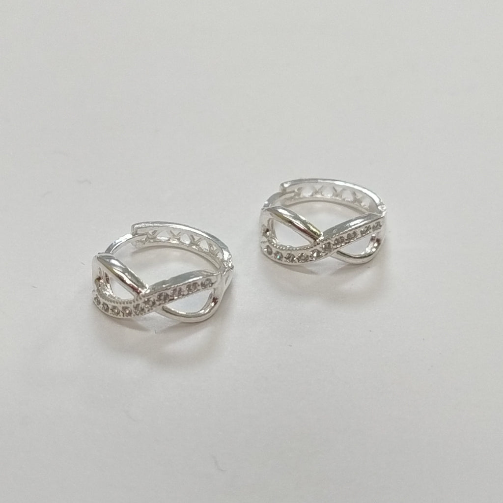 HUGGIES INFINITO CIRCONIAS PLATA .925 2.4 GR (NUEVO)