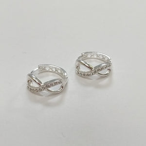 HUGGIES INFINITO CIRCONIAS PLATA .925 2.4 GR (NUEVO)